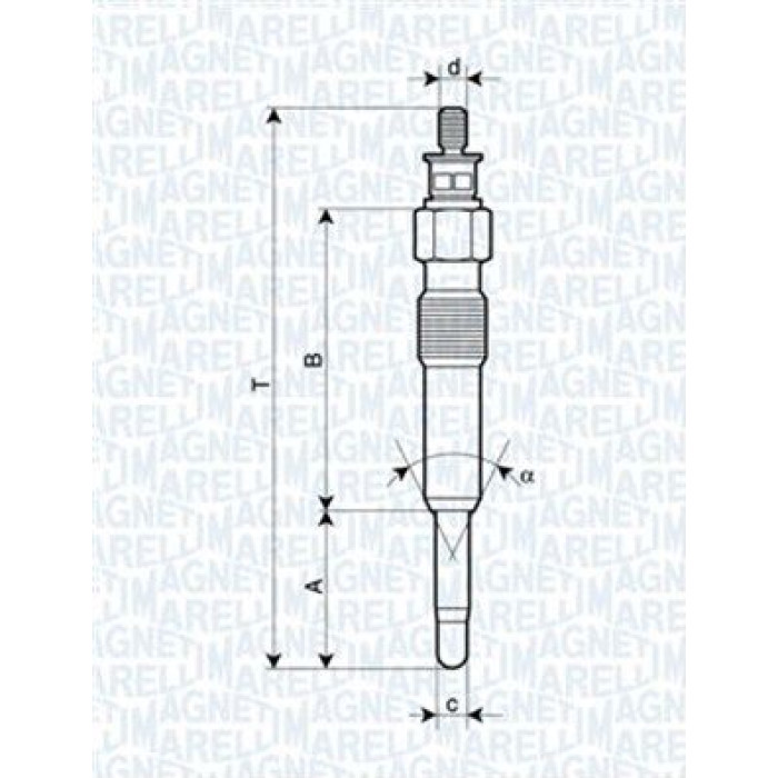Magneti Marelli Glühkerze 062503901304 Magneti Marelli Glühkerze 062503901304
