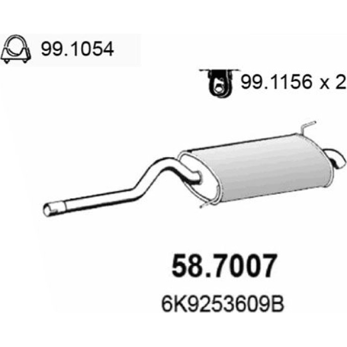 ASSO Endschalldämpfer 58.7007 ASSO Endschalldämpfer 58.7007