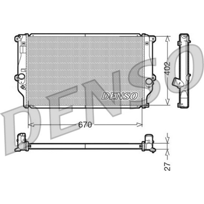 Denso Motorkühler DRM50025 Denso Motorkühler DRM50025