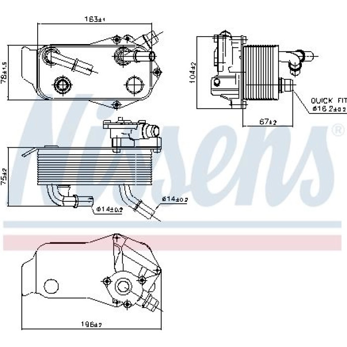 Nissens Ölkühler PKW 90736 Nissens Ölkühler PKW 90736