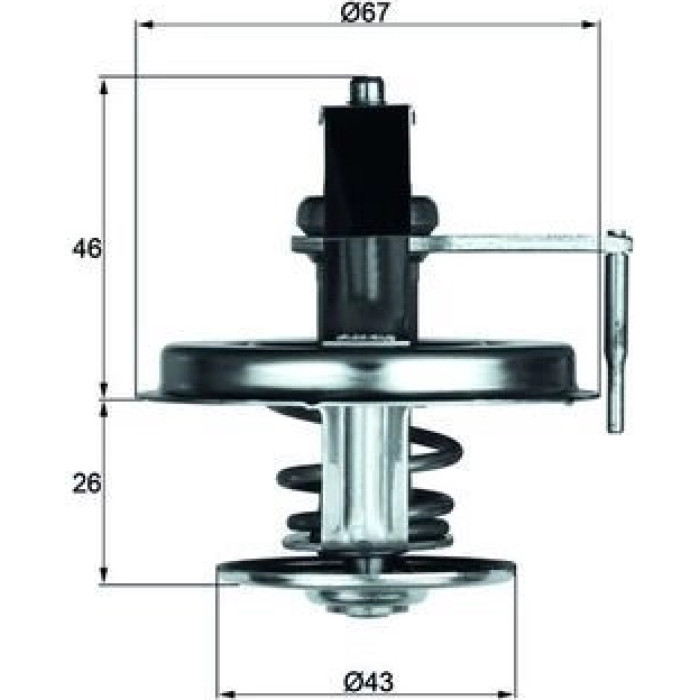 Thermostateinsatz mit Dichtung TX 22 84D Thermostateinsatz mit Dichtung TX 22 84D