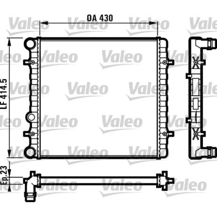 Valeo Motorkühler 731607 Valeo Motorkühler 731607