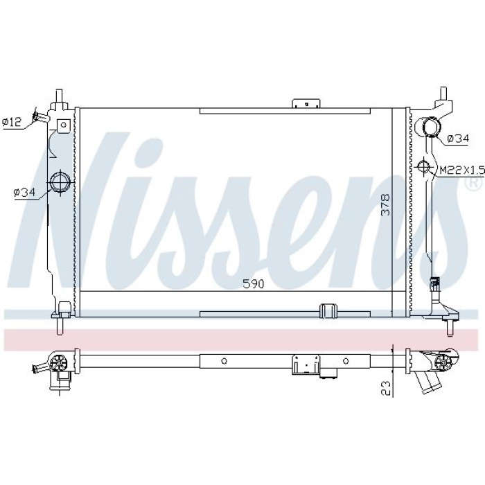 Nissens Wasserkühler PKW 63252A Nissens Wasserkühler PKW 63252A
