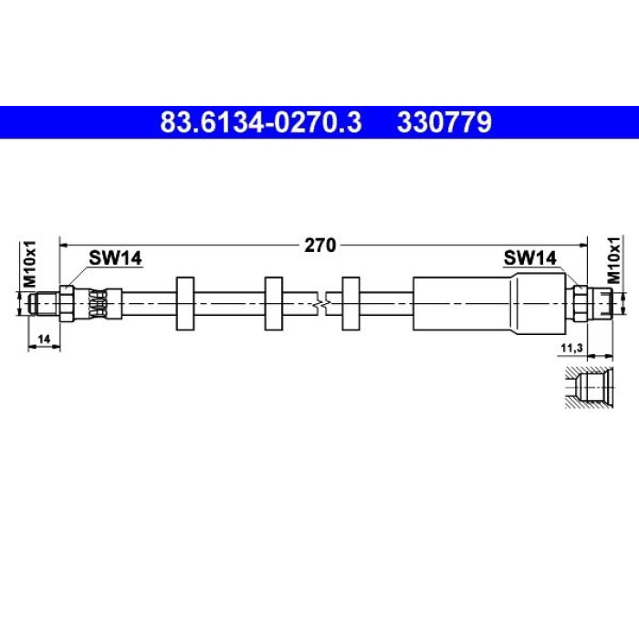 ATE Bremsschlauch 83.6134-0270.3 ATE Bremsschlauch 83.6134-0270.3