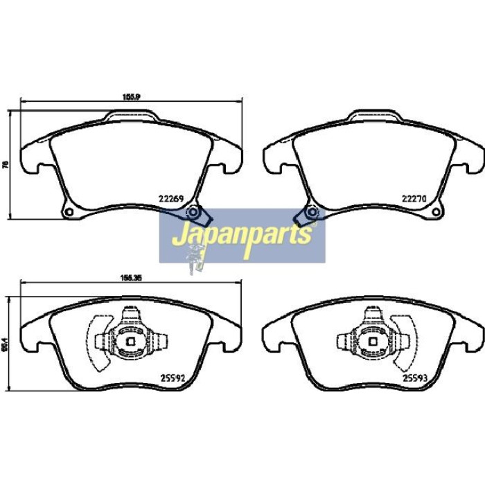 Japanparts Bremsbeläge PA-0311AF