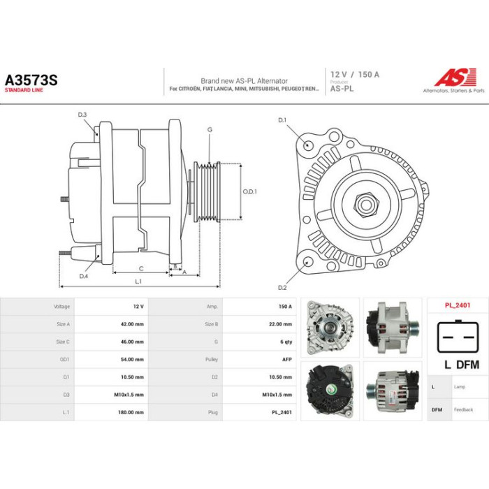 AS-PL Generator A3573S