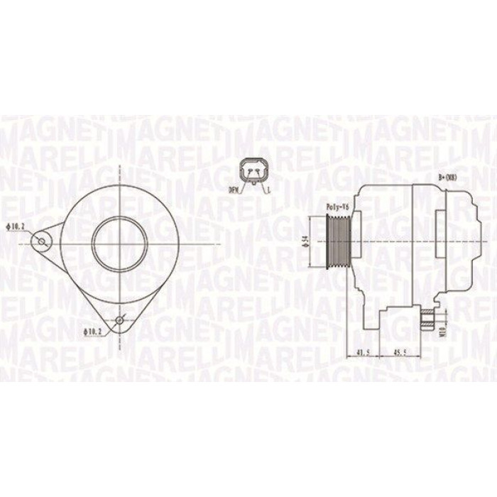 Magneti Marelli Lichtmaschine 063732008010 Magneti Marelli Lichtmaschine 063732008010