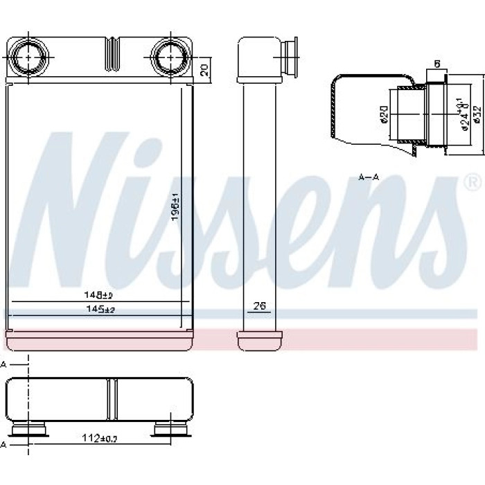 Nissens Heizungskühler PKW 76515 Nissens Heizungskühler PKW 76515