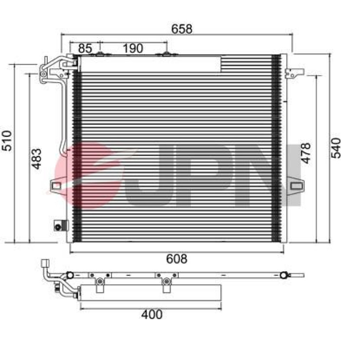 JPN Kondensator Klimaanlage 60C9103-JPN JPN Kondensator Klimaanlage 60C9103-JPN