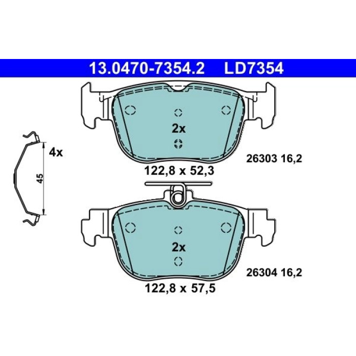 ATE Bremsbelagsatz 13.0470-7354.2 ATE Bremsbelagsatz 13.0470-7354.2