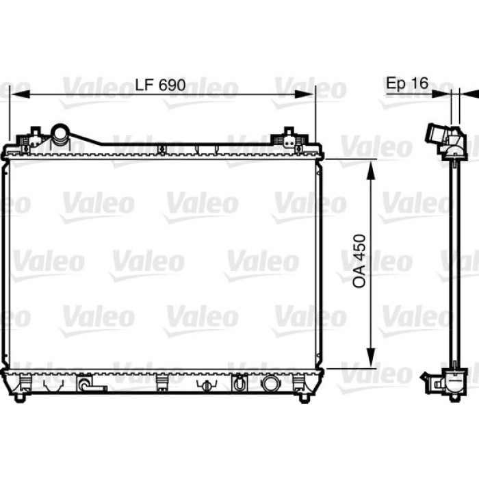 Valeo Motorkühler 735580 Valeo Motorkühler 735580