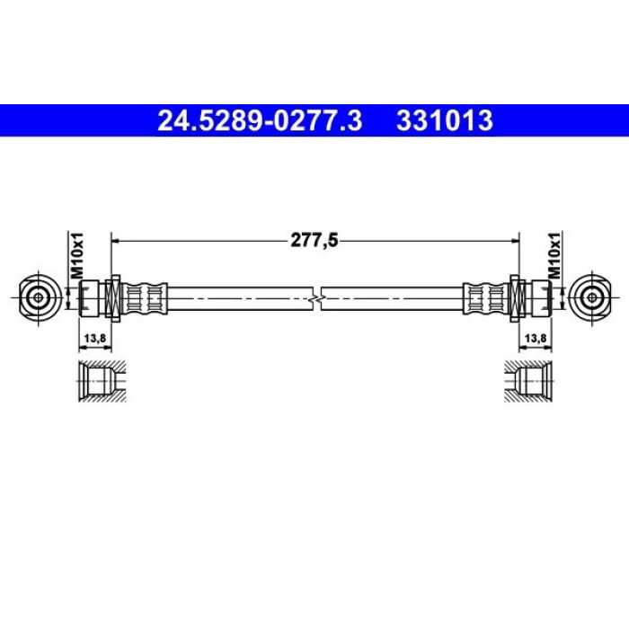 ATE Bremsschlauch 24.5289-0277.3 ATE Bremsschlauch 24.5289-0277.3