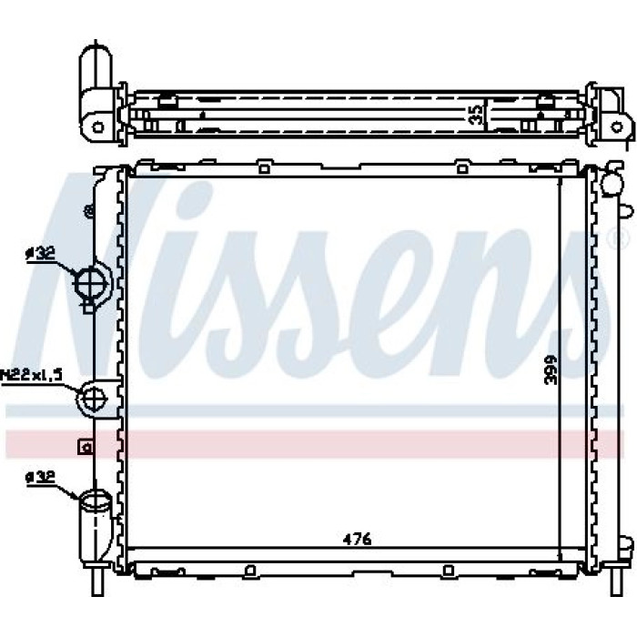 Nissens Wasserkühler PKW 63855A Nissens Wasserkühler PKW 63855A
