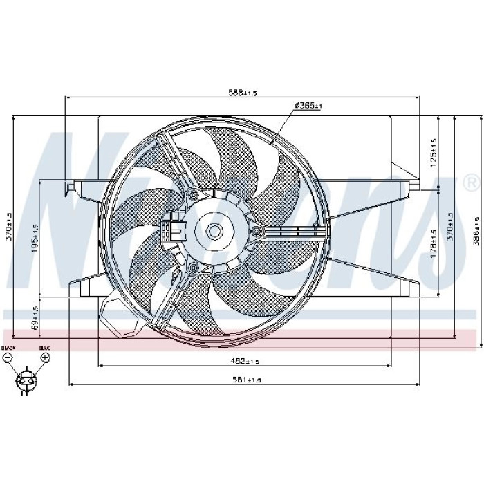 Nissens Kühlerlüfter PKW 85029 Nissens Kühlerlüfter PKW 85029