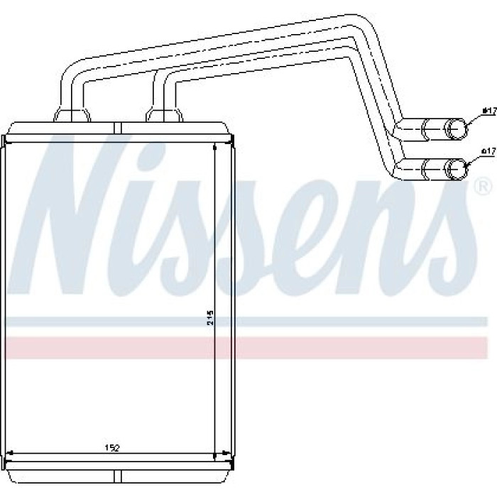 Nissens Heizungskühler PKW 77612 Nissens Heizungskühler PKW 77612