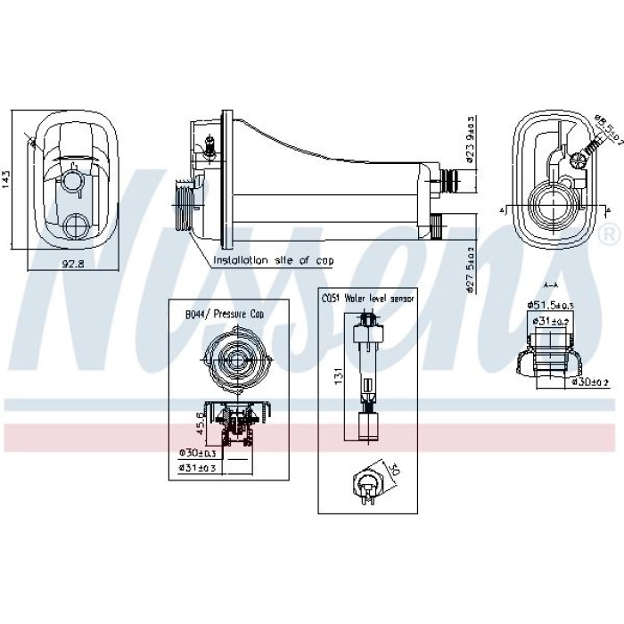 Nissens Kühlmittel-Ausgleichsbehälter 996290 Nissens Kühlmittel-Ausgleichsbehälter 996290