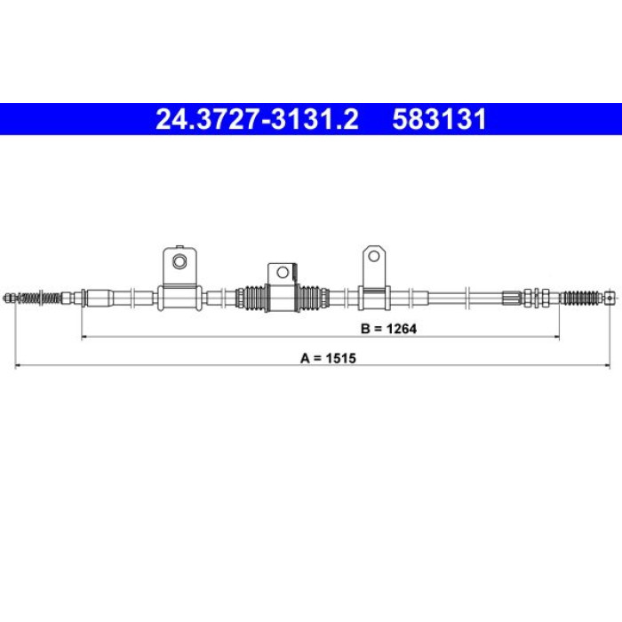 ATE Handbremsseil 24.3727-3131.2 ATE Handbremsseil 24.3727-3131.2