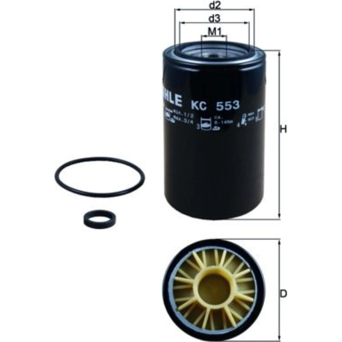 MAHLE Kraftstofffilter KC 553D MAHLE Kraftstofffilter KC 553D