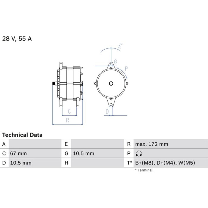 Bosch Lichtmaschine 0 986 036 280 Bosch Lichtmaschine 0 986 036 280
