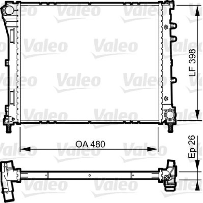 Valeo Motorkühler 735498 Valeo Motorkühler 735498