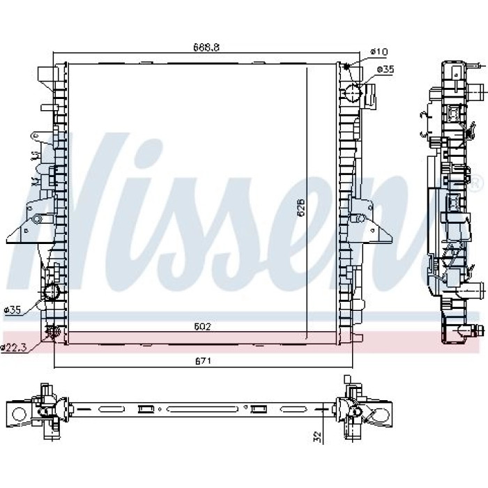 Nissens Wasserkühler PKW 64333 Nissens Wasserkühler PKW 64333