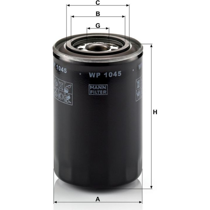 WP 1045 MANN-FILTER Ölfilter WP 1045 WP 1045 MANN-FILTER Ölfilter WP 1045