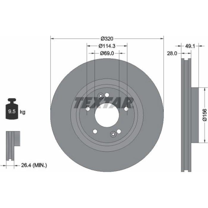 Textar Bremsscheibe 92281803