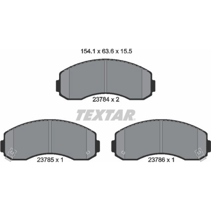 Textar Bremsbelagsatz 2378401 Textar Bremsbelagsatz 2378401