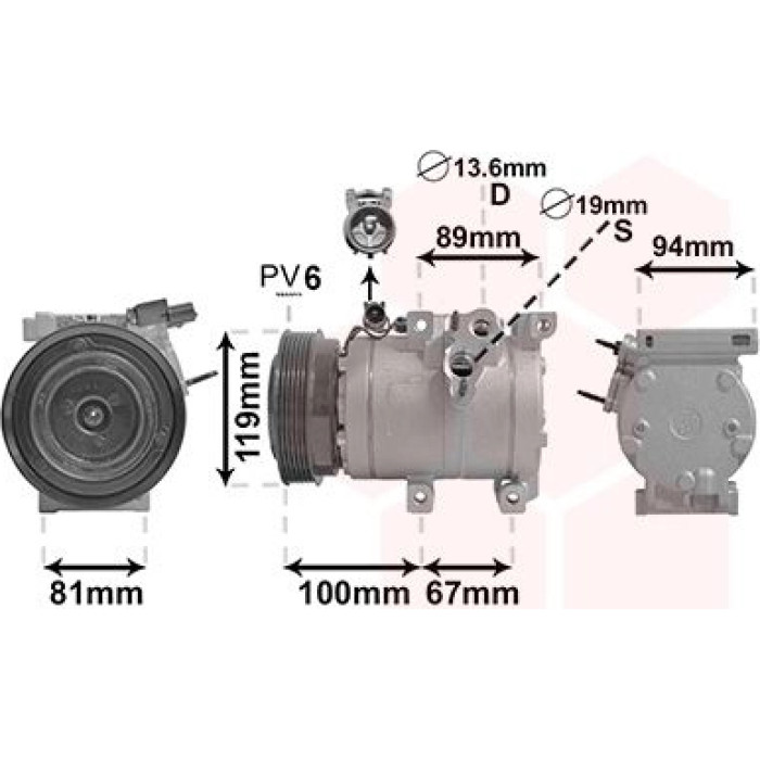 Van Wezel Klimakompressor 8200K341 Van Wezel Klimakompressor 8200K341