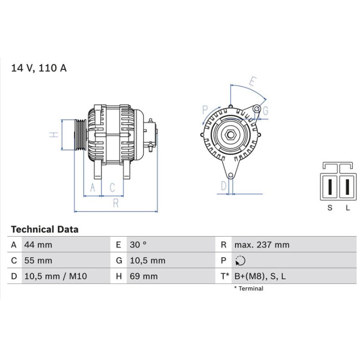 Bosch Lichtmaschine 0 986 080 640 Bosch Lichtmaschine 0 986 080 640