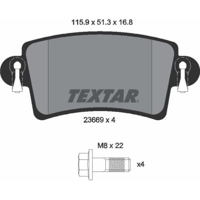 Textar Bremsbelagsatz 2366901 Textar Bremsbelagsatz 2366901