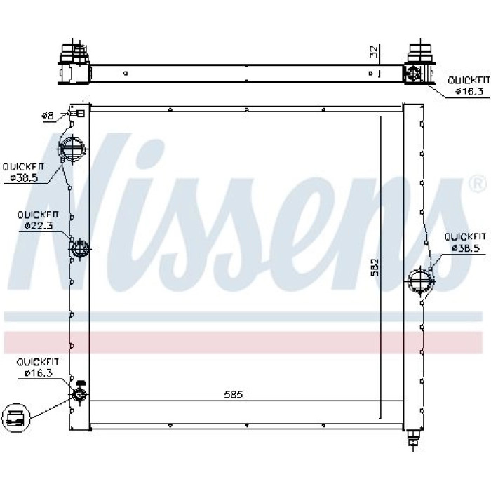Nissens Wasserkühler PKW 60827 Nissens Wasserkühler PKW 60827