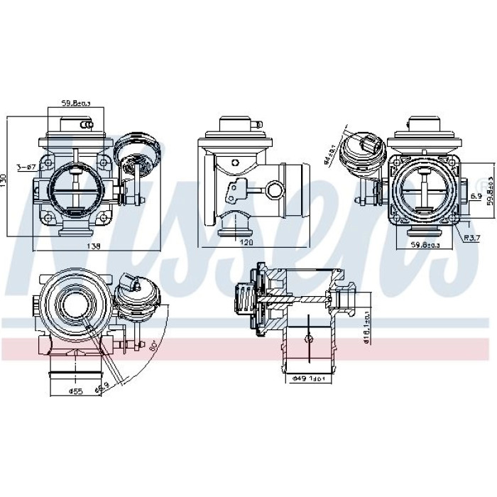 Nissens AGR-Ventil 98304 Nissens AGR-Ventil 98304