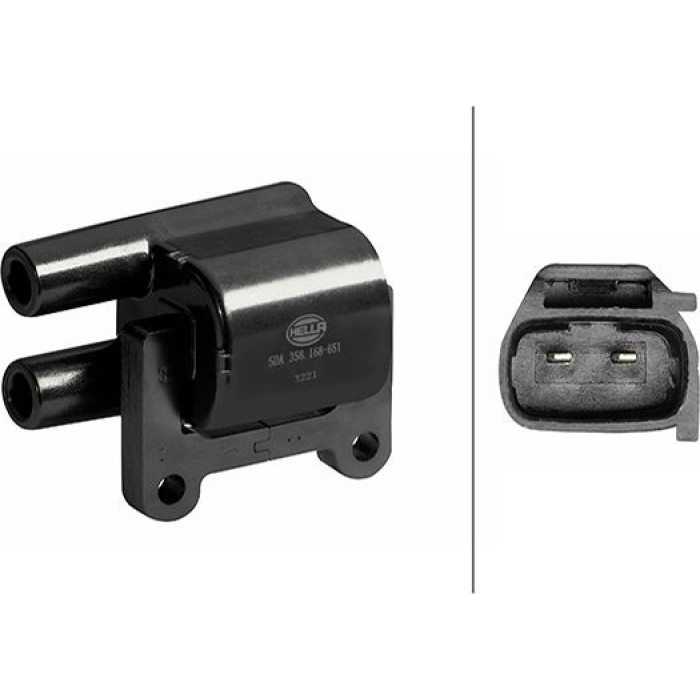 HELLA Zündspule 5DA 358 168-651 HELLA Zündspule 5DA 358 168-651