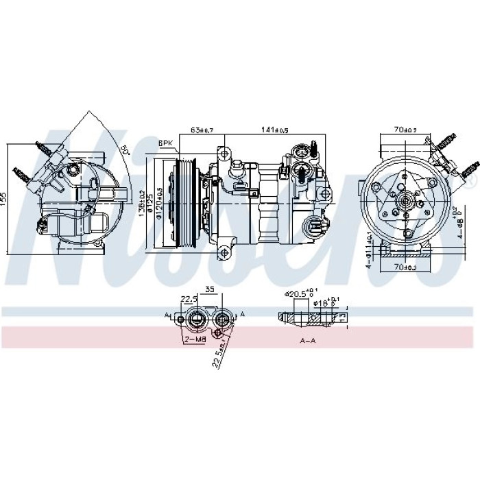 Nissens Klimakompressor PKW 890594 Nissens Klimakompressor PKW 890594