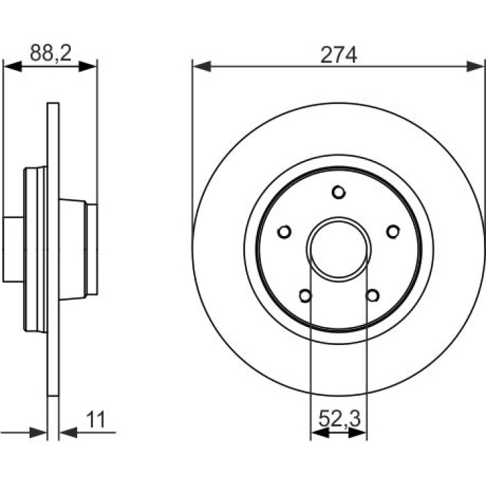Bosch Bremsscheibe Hinterachse 0 986 479 695 Bosch Bremsscheibe Hinterachse 0 986 479 695
