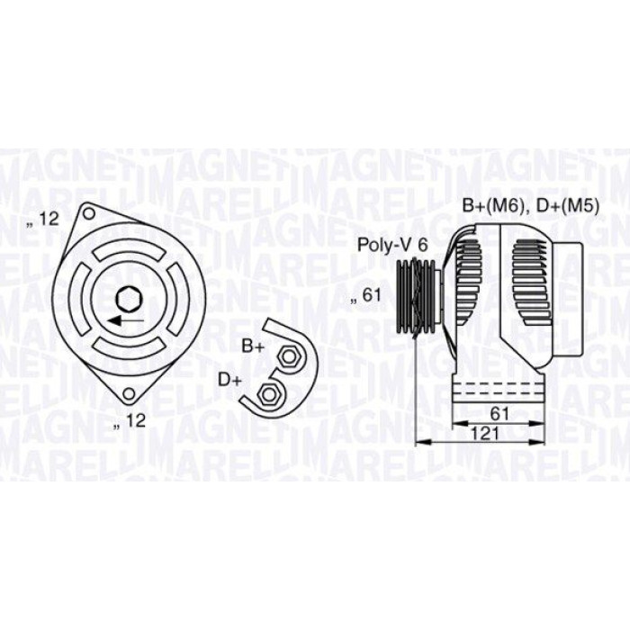 Magneti Marelli Lichtmaschine 063377017010 Magneti Marelli Lichtmaschine 063377017010