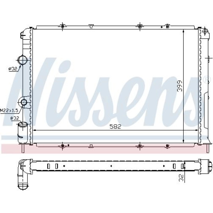 Nissens Wasserkühler PKW 63938A Nissens Wasserkühler PKW 63938A