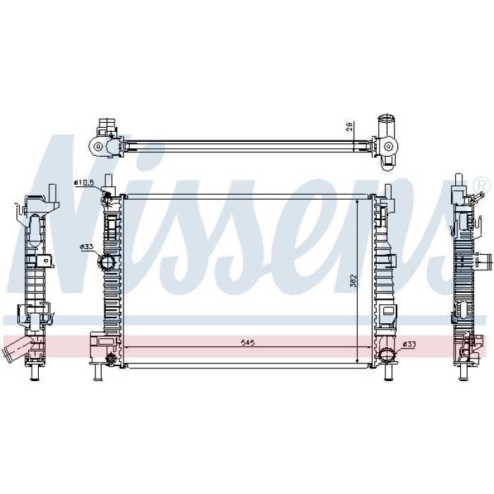 Nissens Wasserkühler PKW 68523 Nissens Wasserkühler PKW 68523