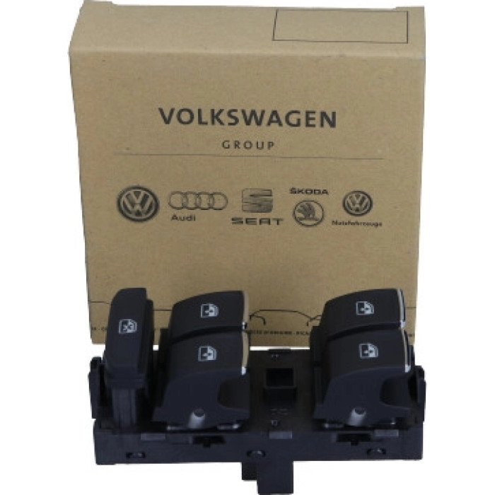 5G0959857GIHA VAG Original 5G0959857GIHA Fensterschalter Seat Leon 13- (Farbe: Mattschwarz - Brillantes Chrom) – – OE-Nr. 5G0959857GIHA