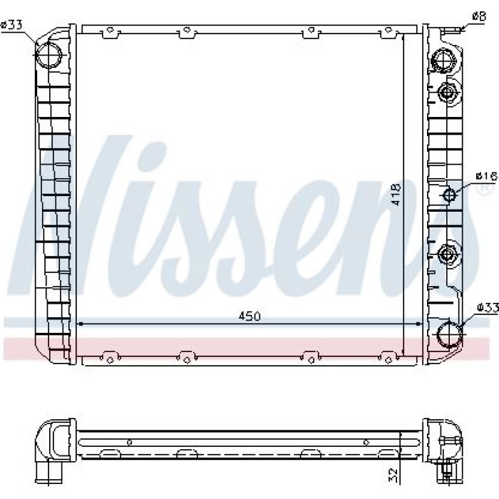 Nissens Wasserkühler PKW 65520A Nissens Wasserkühler PKW 65520A