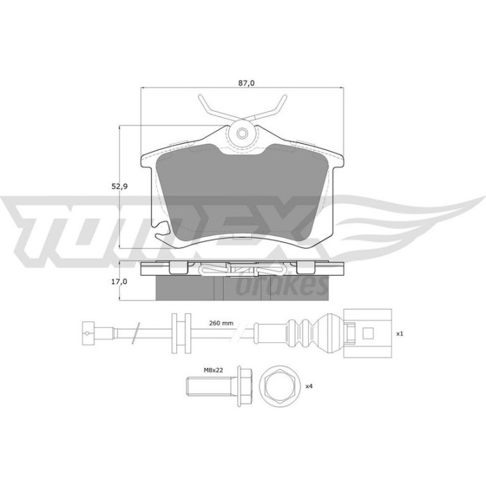 TX 16-15 TOMEX brakes Bremsbelagsatz, Scheibenbremse TX 16-15 TX 16-15 TOMEX brakes Bremsbelagsatz, Scheibenbremse TX 16-15