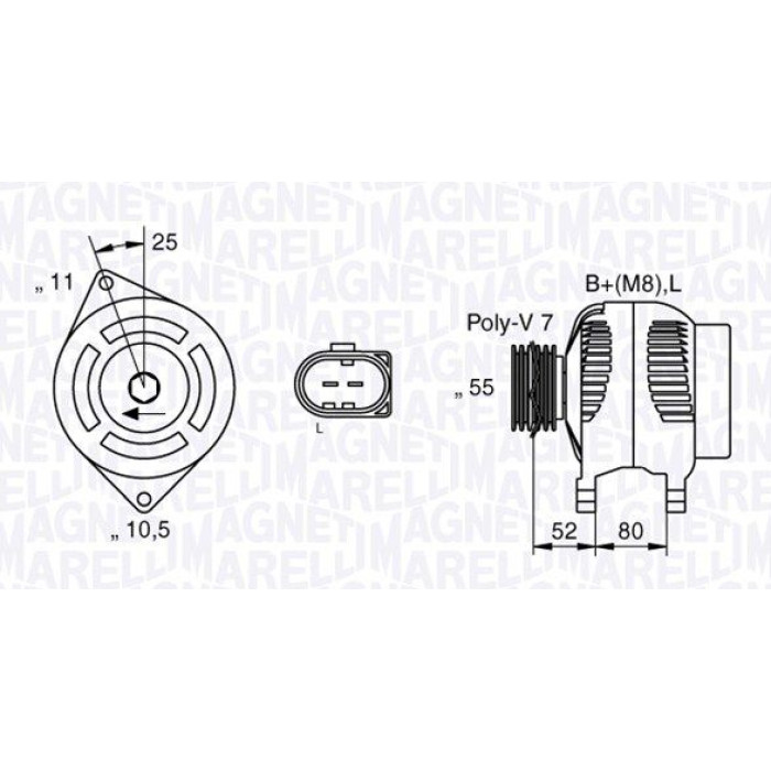 Magneti Marelli Lichtmaschine 063535250200 Magneti Marelli Lichtmaschine 063535250200
