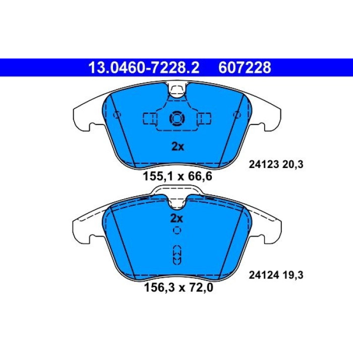 13.0460-7228.2 ATE Bremsbelagsatz Ford Vorderachse Mondeo/Galaxy/V70/S80 06 13.0460-7228.2 13.0460-7228.2 ATE Bremsbelagsatz Ford Vorderachse Mondeo/Galaxy/V70/S80 06 13.0460-7228.2