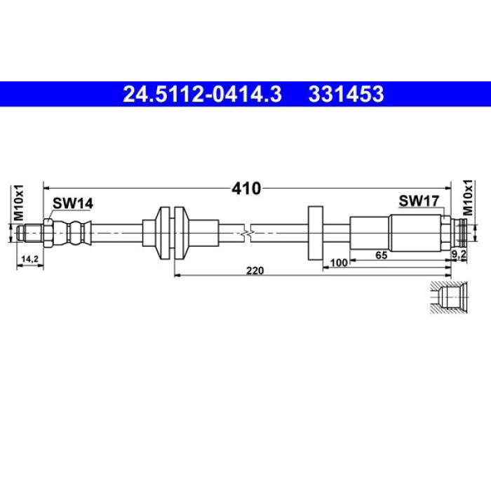 ATE Bremsschlauch 24.5112-0414.3 ATE Bremsschlauch 24.5112-0414.3