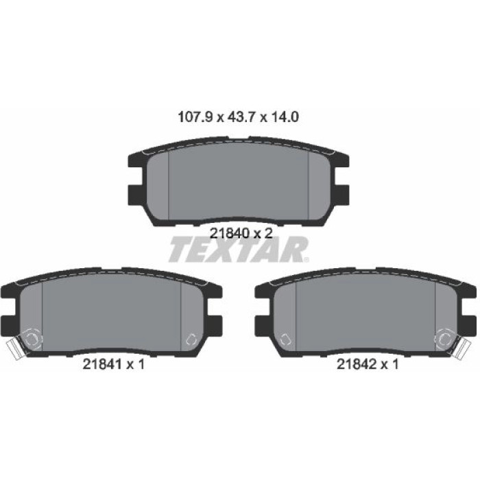 Textar Bremsbelagsatz 2184002 Textar Bremsbelagsatz 2184002