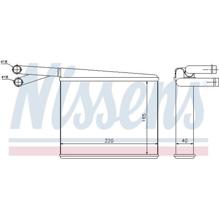 Nissens Heizungskühler PKW 72043 Nissens Heizungskühler PKW 72043