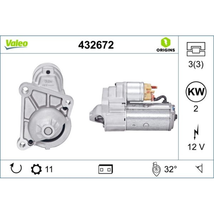 Valeo Anlasser 432672 Valeo Anlasser 432672