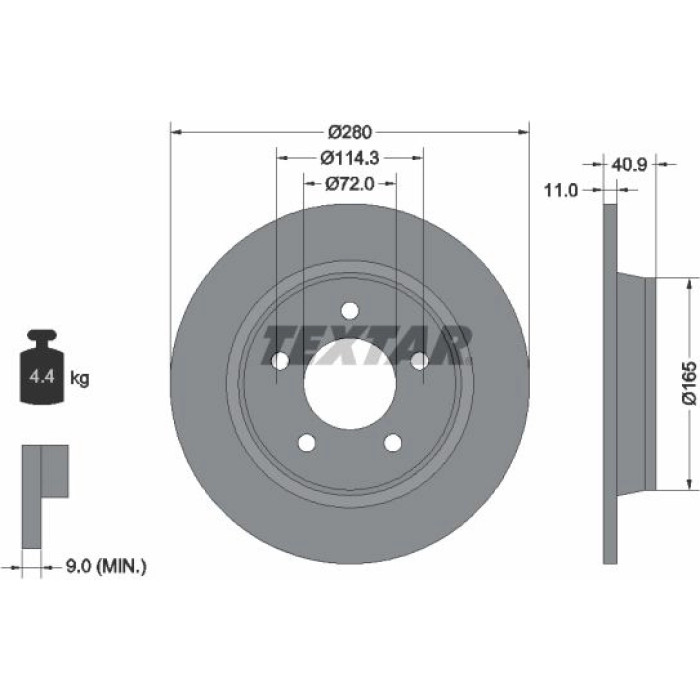 Textar Bremsscheibe 92130600