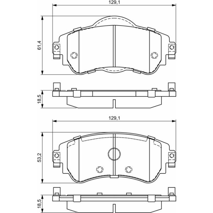 Bosch Bremsbelagsatz 0 986 494 690